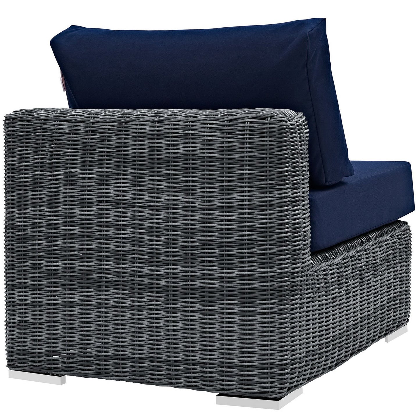 Summon Outdoor Patio Sunbrella Armless in Canvas Navy by Modway (1868)