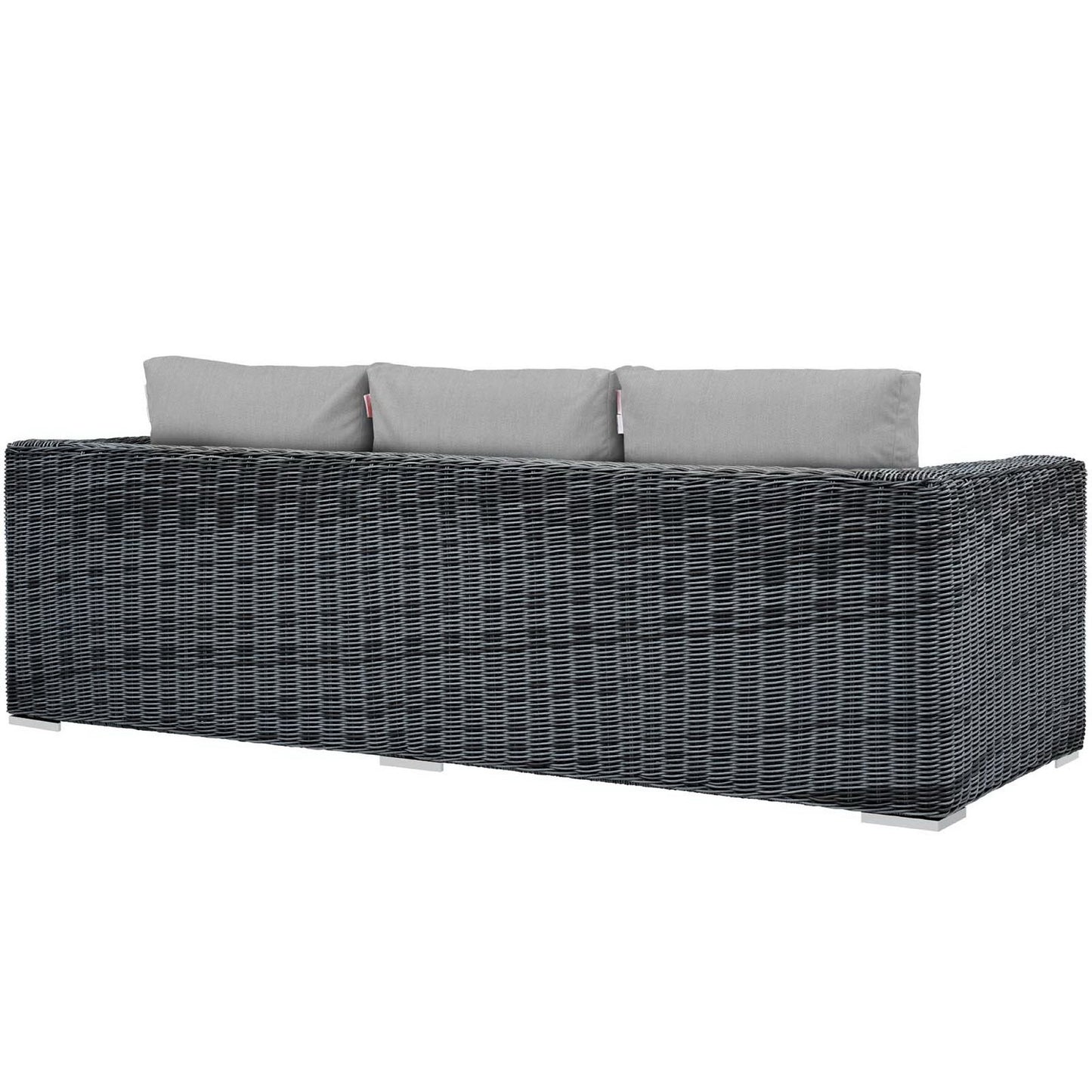 Summon Outdoor Patio Sunbrella Sofa in Canvas Gray by Modway (1874)