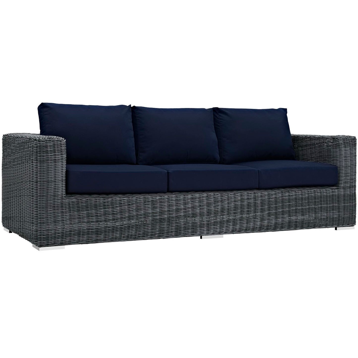 Summon Outdoor Patio Sunbrella Sofa in Canvas Navy by Modway (1874)