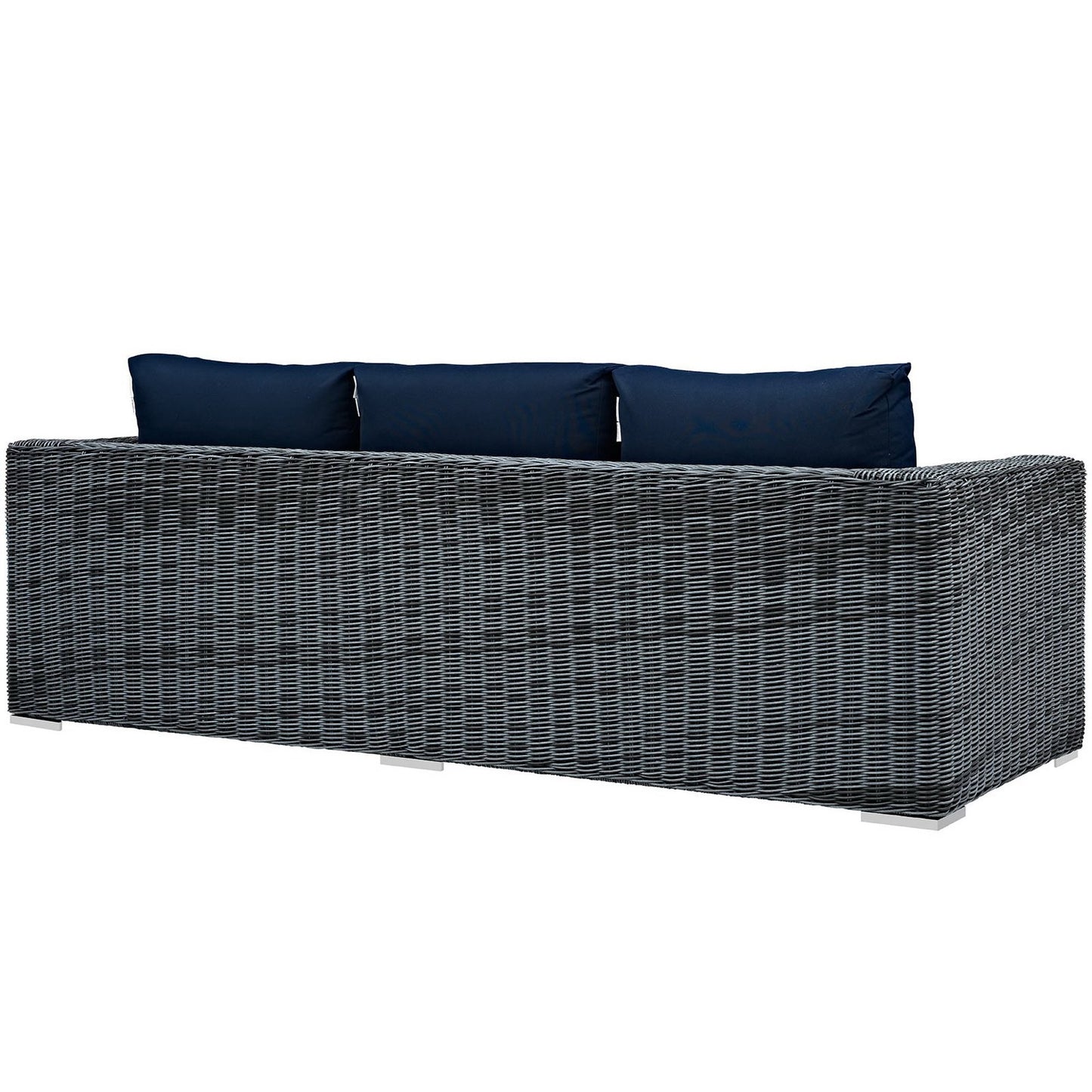 Summon Outdoor Patio Sunbrella Sofa in Canvas Navy by Modway (1874)
