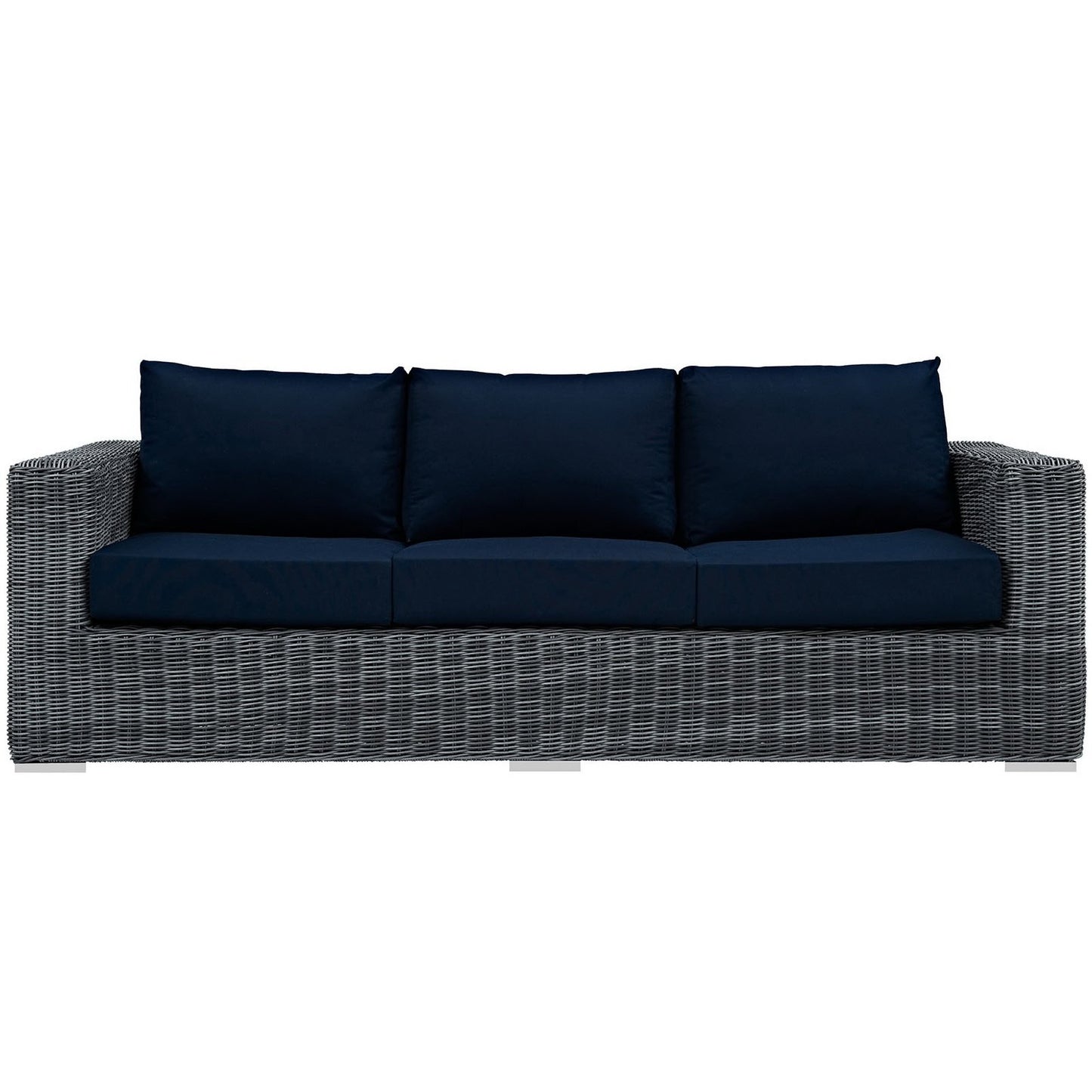 Summon Outdoor Patio Sunbrella Sofa in Canvas Navy by Modway (1874)