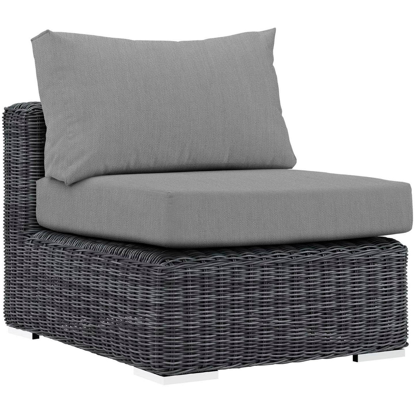 Summon 7 Piece Outdoor Patio Sunbrella Sectional Set in Canvas Gray by Modway (1892)