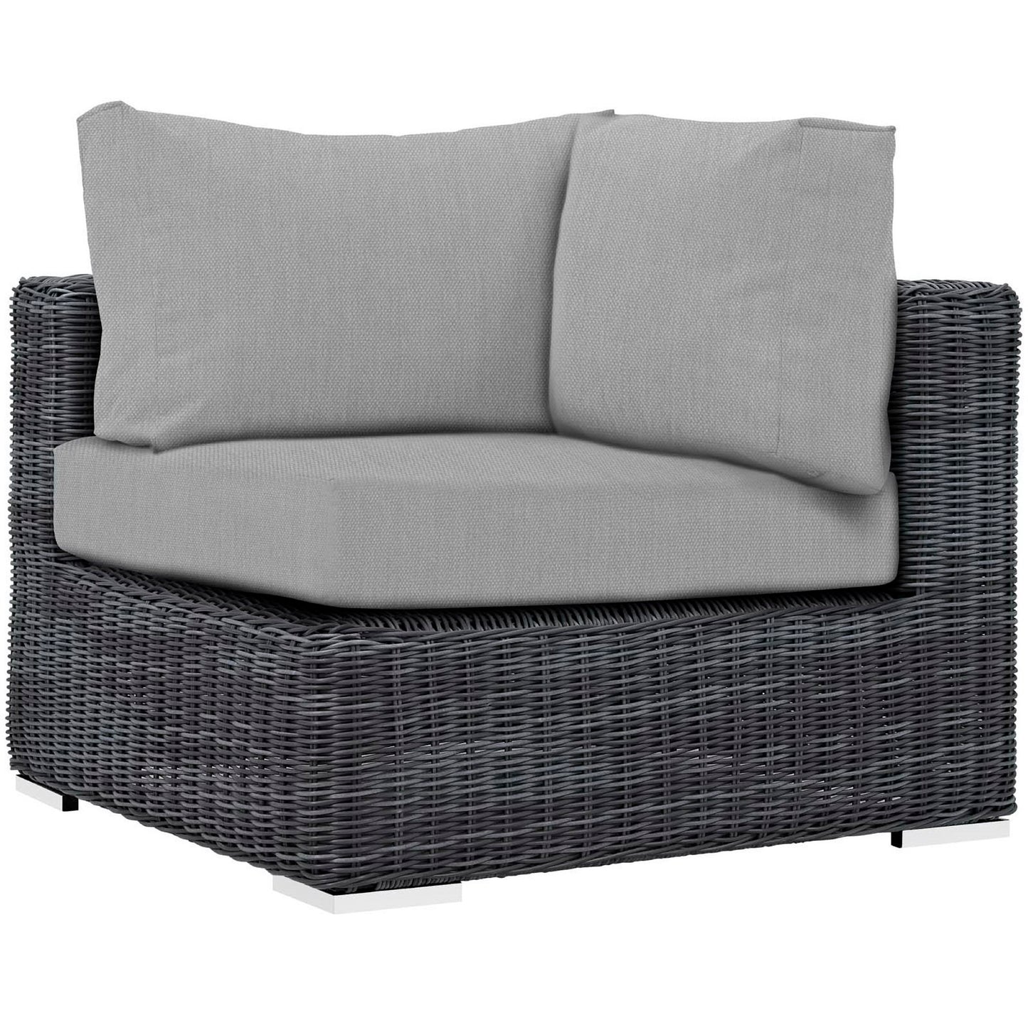 Summon 7 Piece Outdoor Patio Sunbrella Sectional Set in Canvas Gray by Modway (1897)