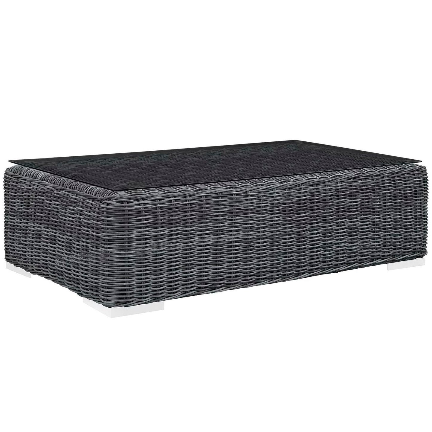 Summon 7 Piece Outdoor Patio Sunbrella Sectional Set in Canvas Gray by Modway (1897)