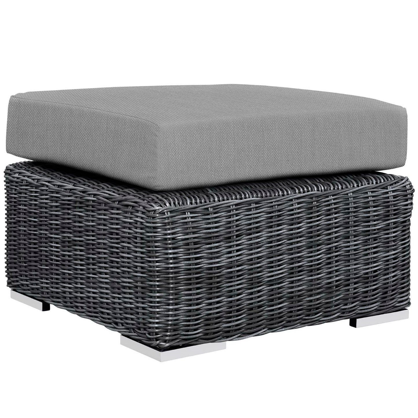 Summon 3 Piece Outdoor Patio Sunbrella Sectional Set in Canvas Gray by Modway (1903)