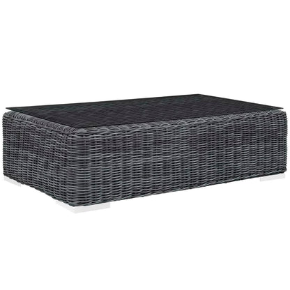 Summon 5 Piece Outdoor Patio Sunbrella Sectional Set in Canvas Gray by Modway (1904)