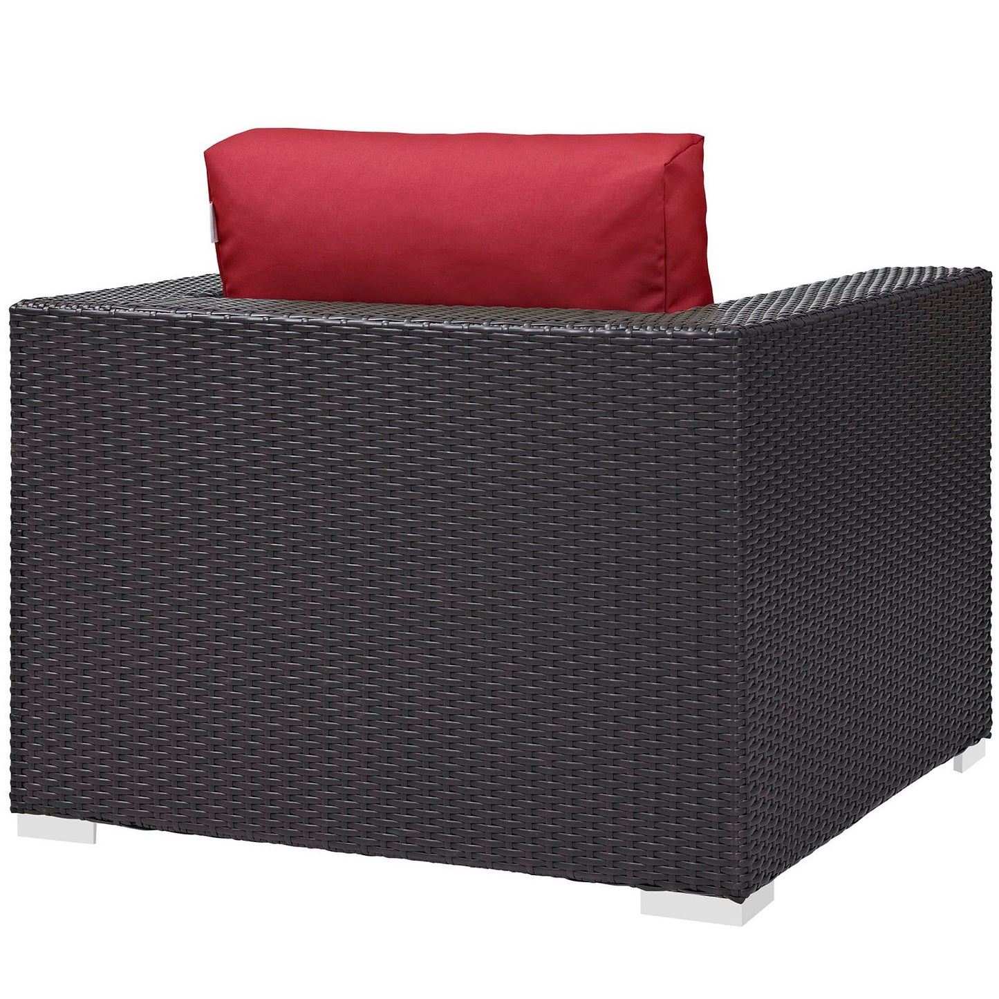 Convene 4 Piece Set Outdoor Patio with Fire Pit in Espresso Red by Modway (EEI-3725)
