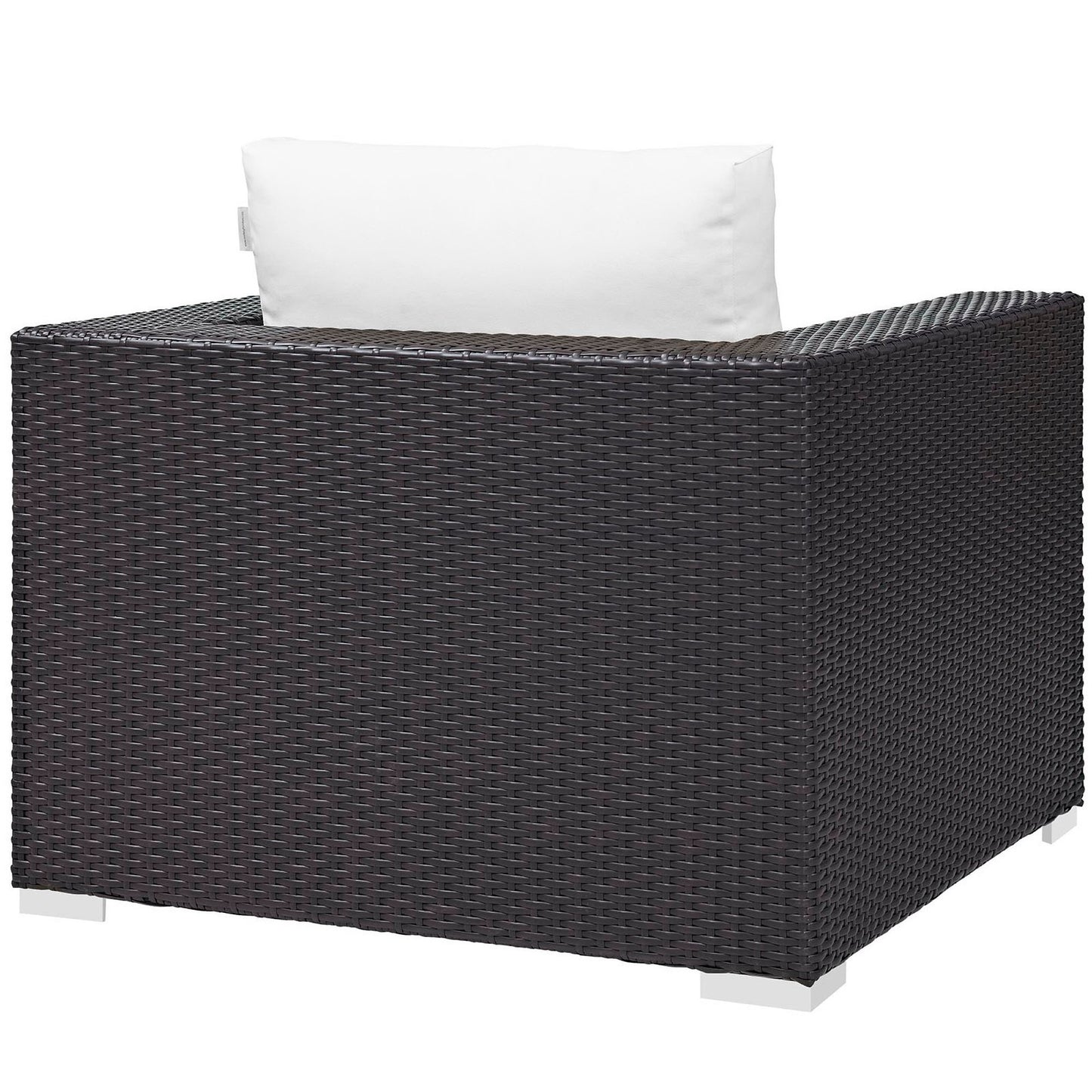 Convene 4 Piece Set Outdoor Patio with Fire Pit in Espresso White by Modway (EEI-3725)