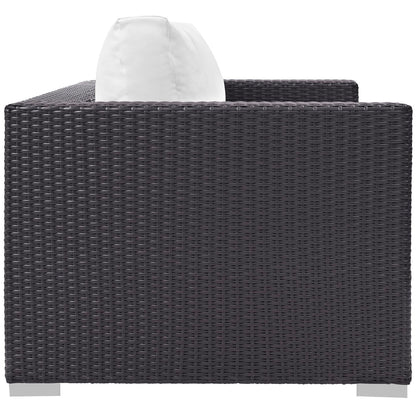 Convene Outdoor Patio Loveseat - Espresso White by Modway