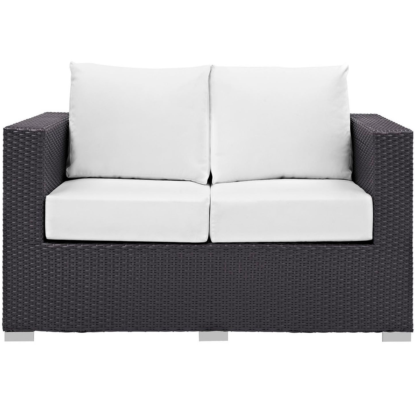 Convene Outdoor Patio Loveseat - Espresso White by Modway