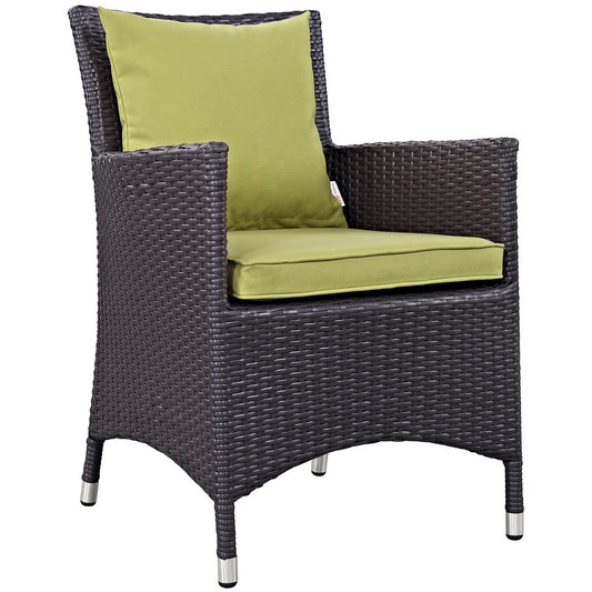 Convene Dining Outdoor Patio Armchair in Espresso Peridot by Modway (EEI-1913)