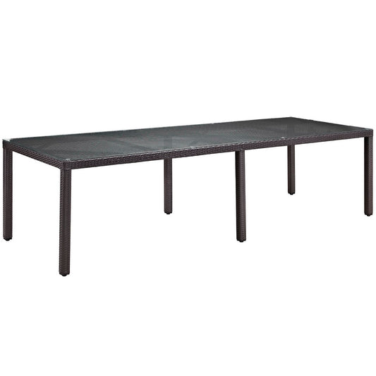 Convene 114" Outdoor Patio Dining Table in Espresso by Modway (EEI-1921)