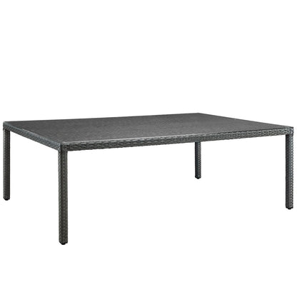 Sojourn 90" Outdoor Patio Dining Table in Chocolate by Modway (1933)