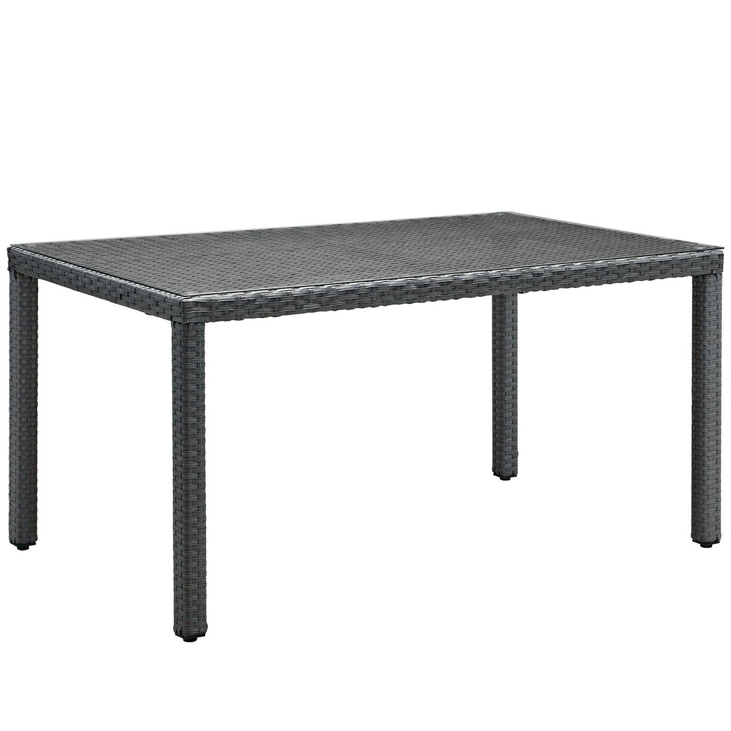 Sojourn 59" Outdoor Patio Dining Table in Chocolate by Modway (1934)