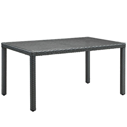 Sojourn 59" Outdoor Patio Dining Table in Chocolate by Modway (1934)