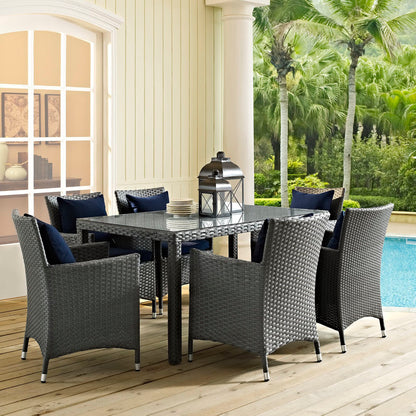 Sojourn 59" Outdoor Patio Dining Table in Chocolate by Modway (1934)