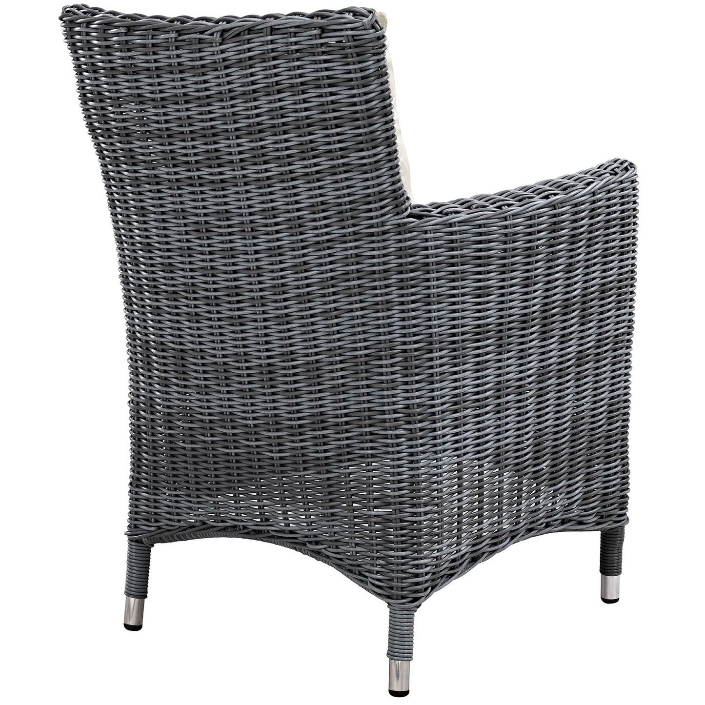 Summon Dining Outdoor Patio Sunbrella Armchair in Antique Canvas Beige by Modway (1935)