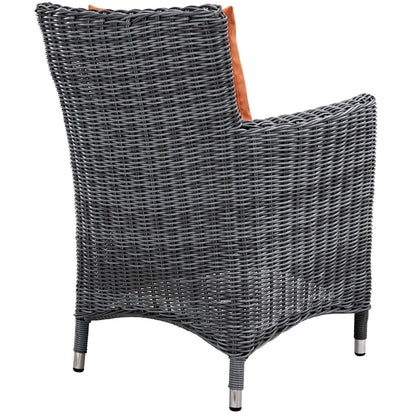 Summon Dining Outdoor Patio Sunbrella Armchair in Canvas Tuscan by Modway (1935)