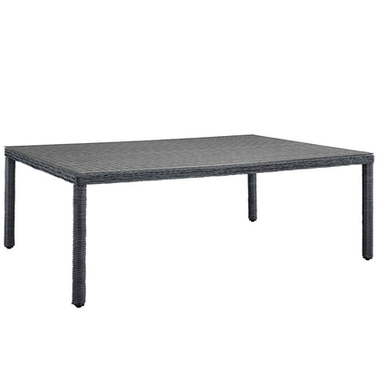 Summon 90" Outdoor Patio Dining Table in Gray by Modway (1944)