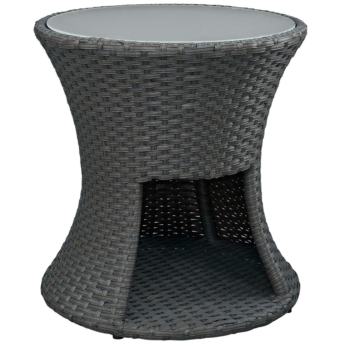 Sojourn Round Outdoor Patio Side Table in Chocolate by Modway (1980)