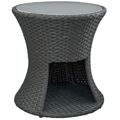 Sojourn Round Outdoor Patio Side Table in Chocolate by Modway (1980)