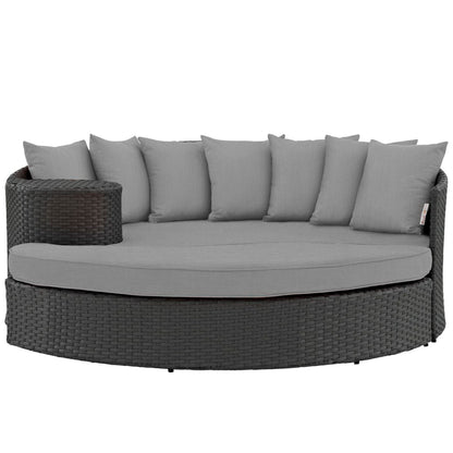Sojourn Outdoor Patio Sunbrella Daybed in Canvas Gray by Modway (1982)
