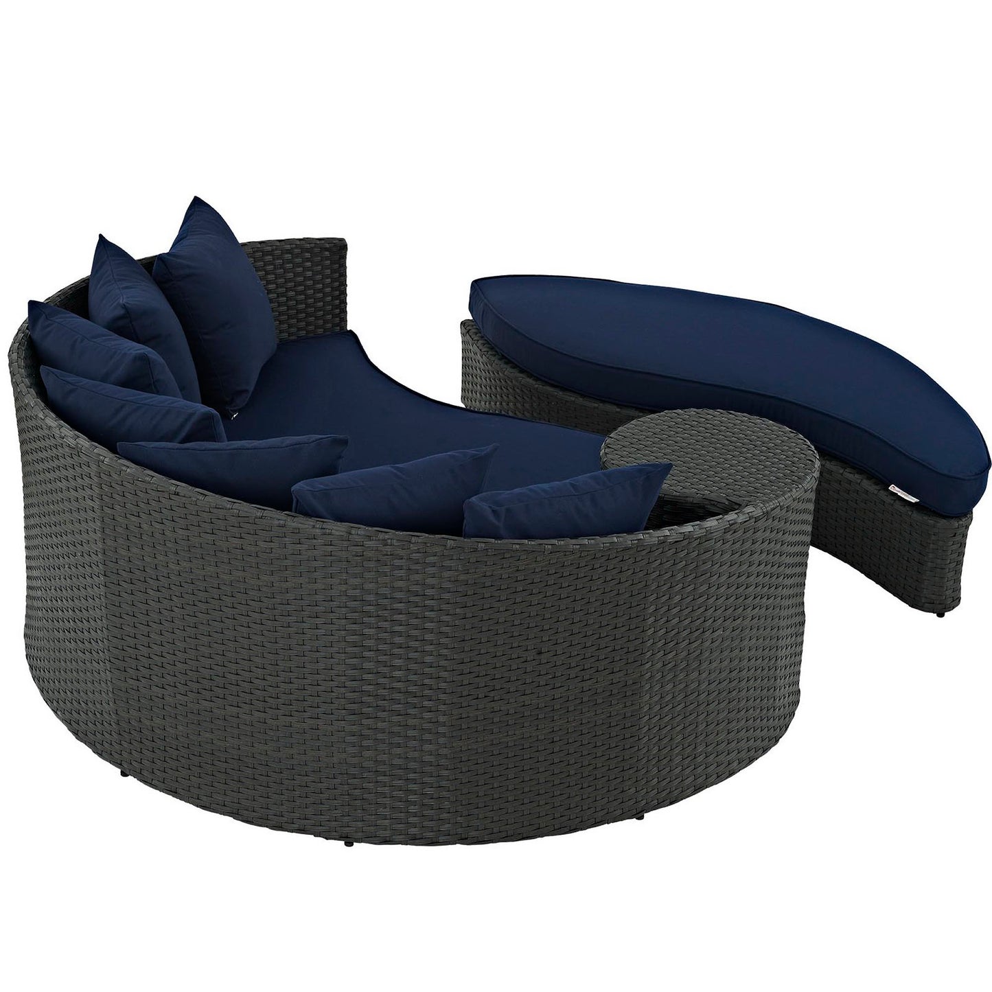 Sojourn Outdoor Patio Sunbrella Daybed in Canvas Navy by Modway (1982)