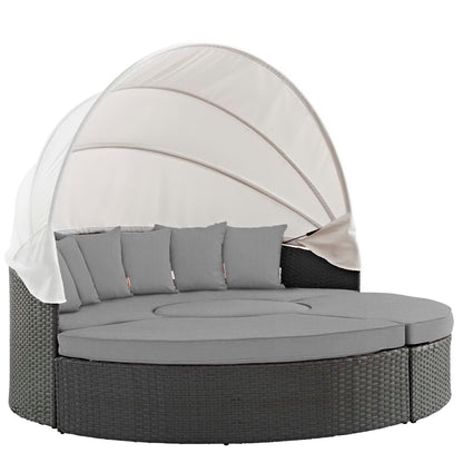Sojourn Outdoor Patio Sunbrella Daybed in Canvas Gray by Modway (1986)