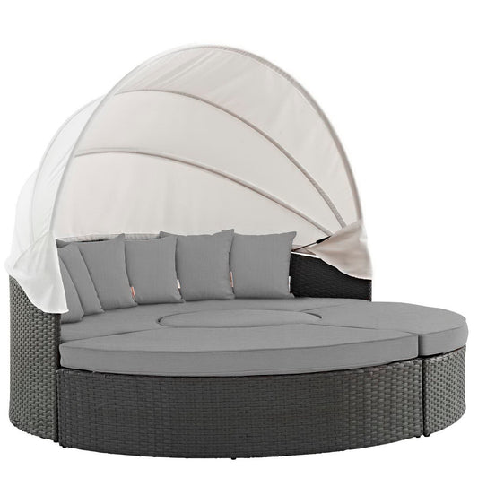 Sojourn Outdoor Patio Sunbrella Daybed in Canvas Gray by Modway (1986)