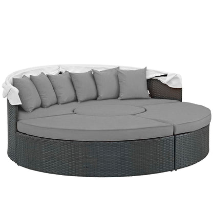 Sojourn Outdoor Patio Sunbrella Daybed in Canvas Gray by Modway (1986)