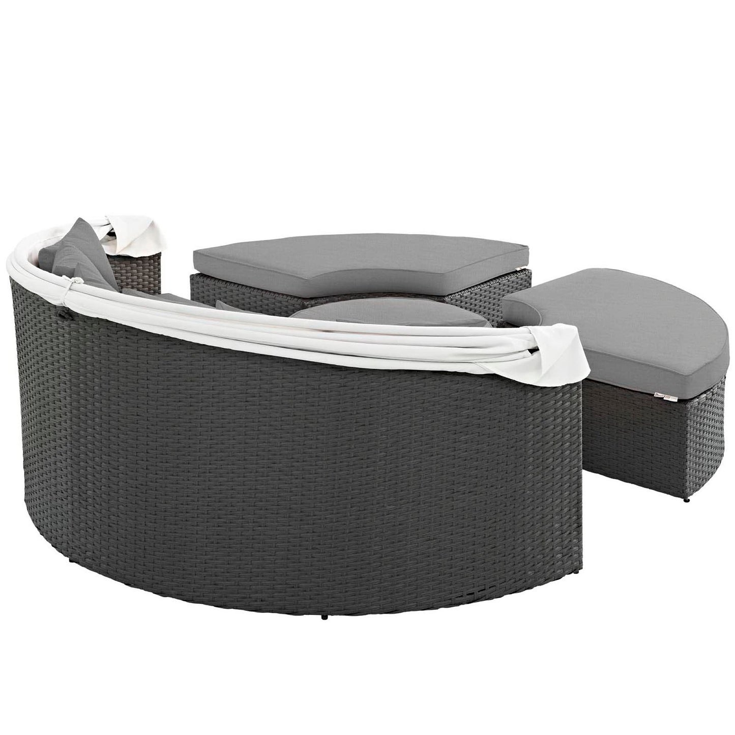 Sojourn Outdoor Patio Sunbrella Daybed in Canvas Gray by Modway (1986)