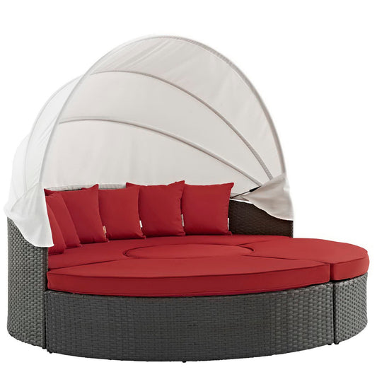 Sojourn Outdoor Patio Sunbrella Daybed in Canvas Red by Modway (1986)