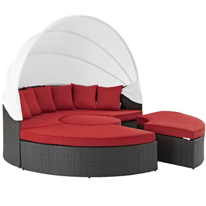 Sojourn Outdoor Patio Sunbrella Daybed in Canvas Red by Modway (1986)