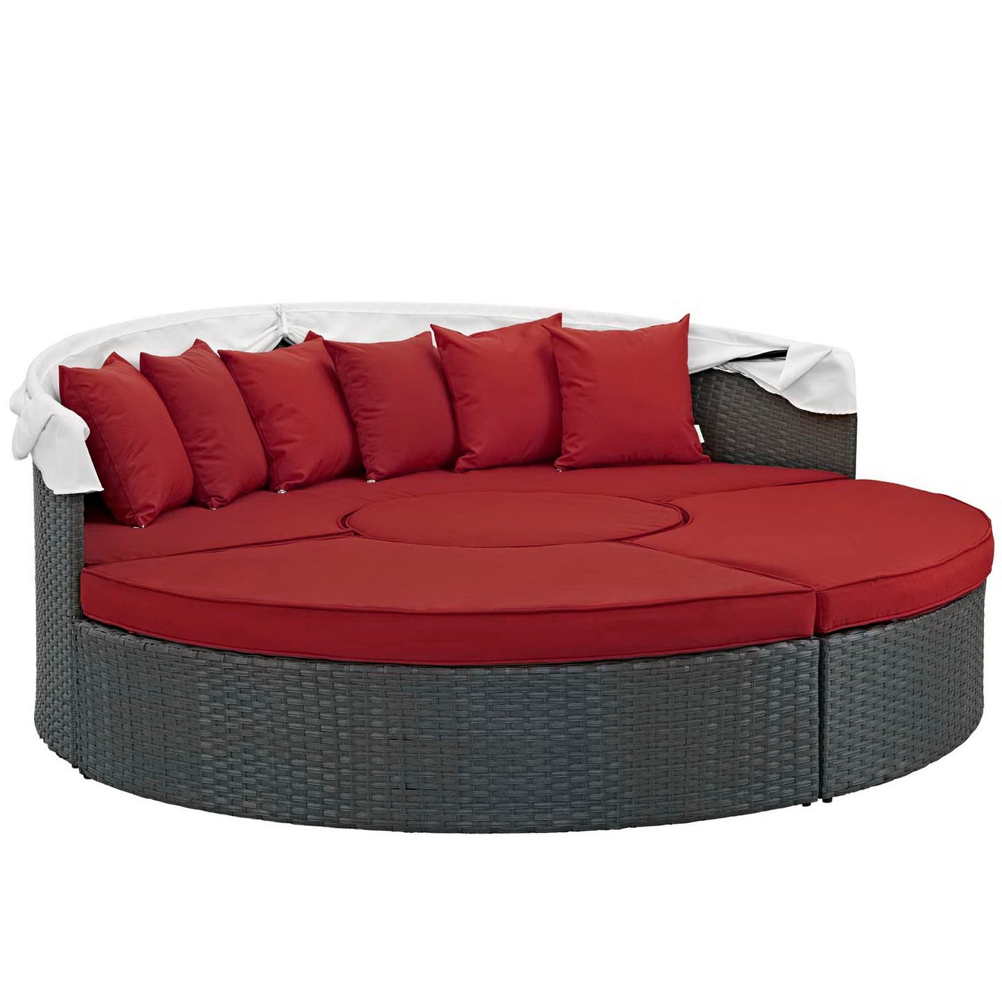 Sojourn Outdoor Patio Sunbrella Daybed in Canvas Red by Modway (1986)