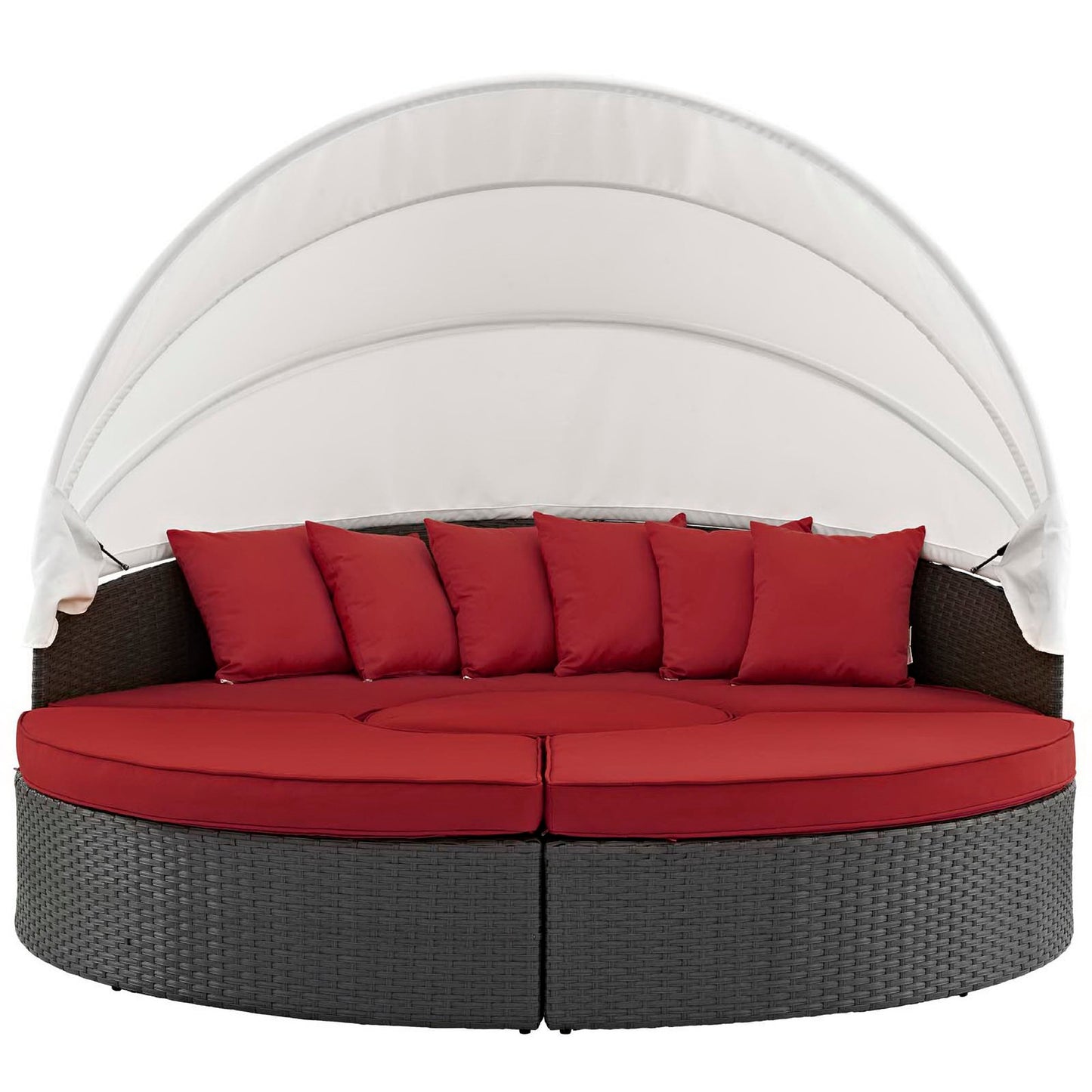 Sojourn Outdoor Patio Sunbrella Daybed in Canvas Red by Modway (1986)