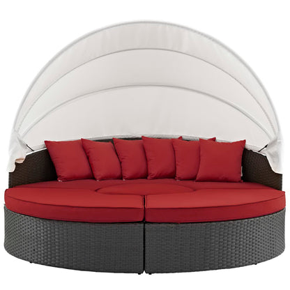 Sojourn Outdoor Patio Sunbrella Daybed in Canvas Red by Modway (1986)