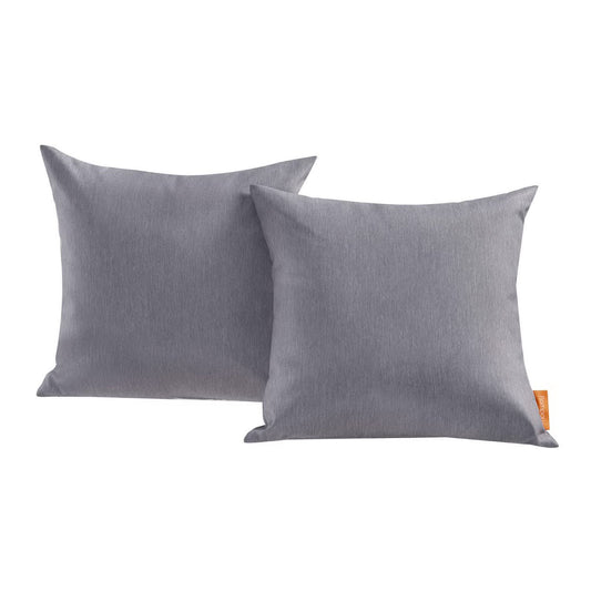 Convene 2 Piece Outdoor Patio Pillow Set in Gray by Modway (EEI-2001)