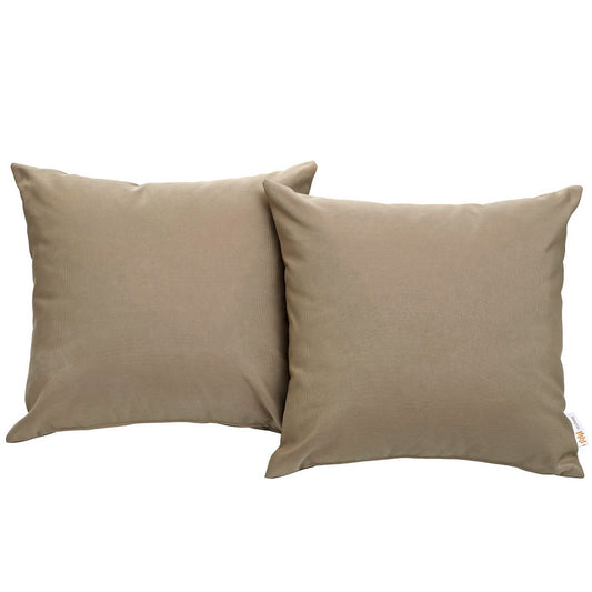 Convene 2 Piece Outdoor Patio Pillow Set in Mocha by Modway (EEI-2001)