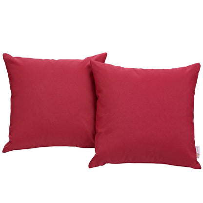 Convene 2 Piece Outdoor Patio Pillow Set in Red by Modway (EEI-2001)
