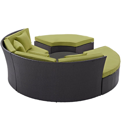 Convene Circular Outdoor Patio Daybed Set in Espresso Peridot by Modway (EEI-2171)