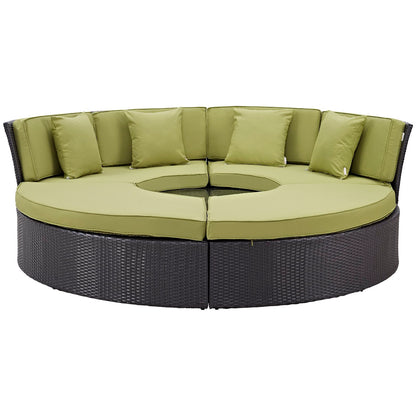 Convene Circular Outdoor Patio Daybed Set in Espresso Peridot by Modway (EEI-2171)