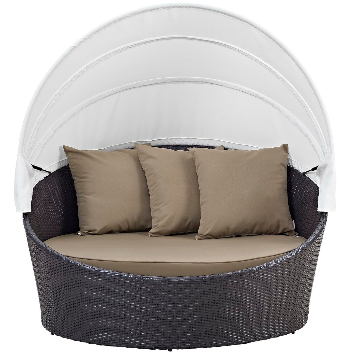 Convene Canopy Outdoor Patio Daybed in Espresso Mocha by Modway (EEI-2175)