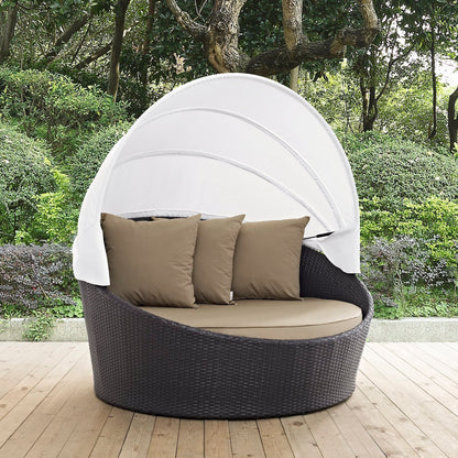 Convene Canopy Outdoor Patio Daybed in Espresso Mocha by Modway (EEI-2175)