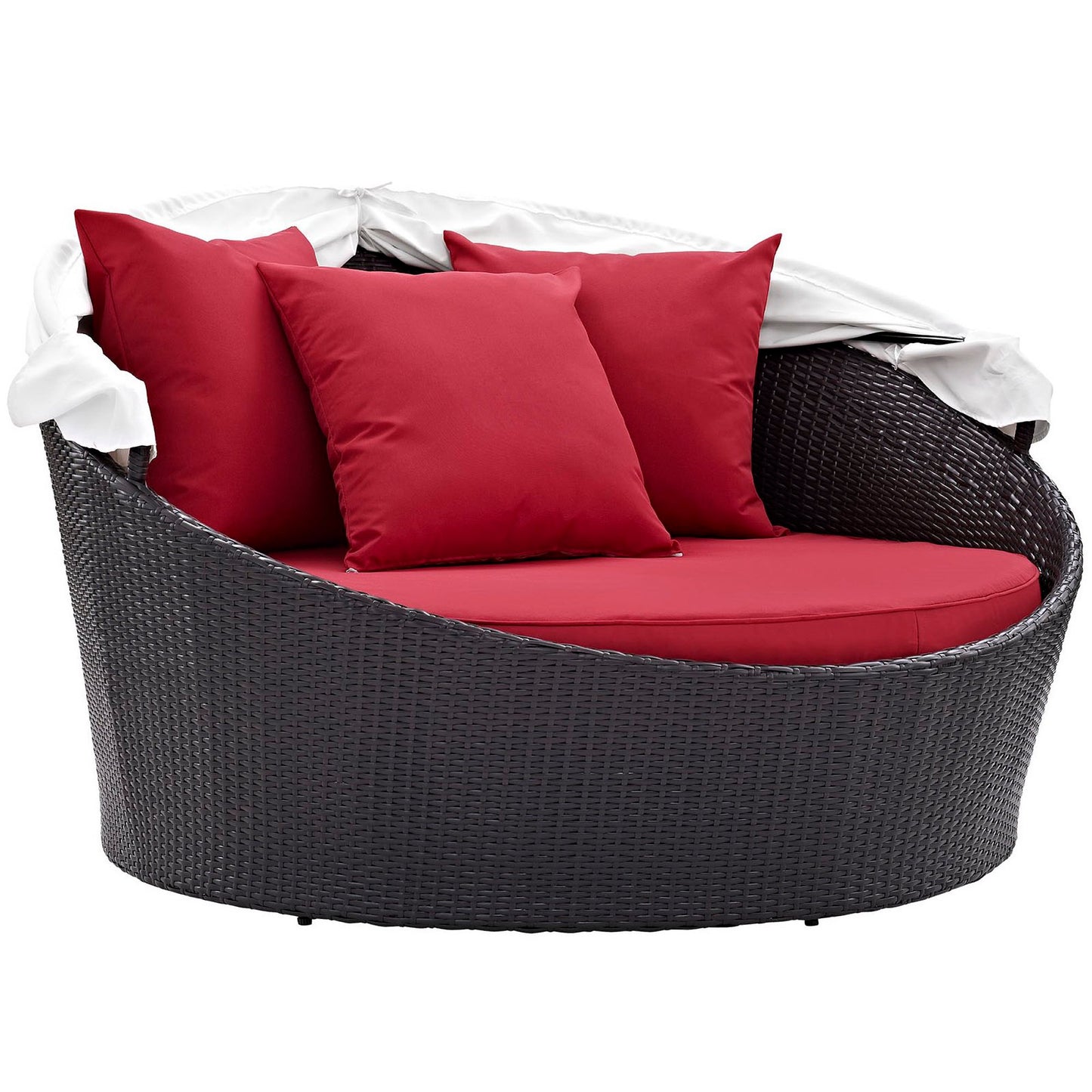 Convene Canopy Outdoor Patio Daybed in Espresso Red by Modway (EEI-2175)