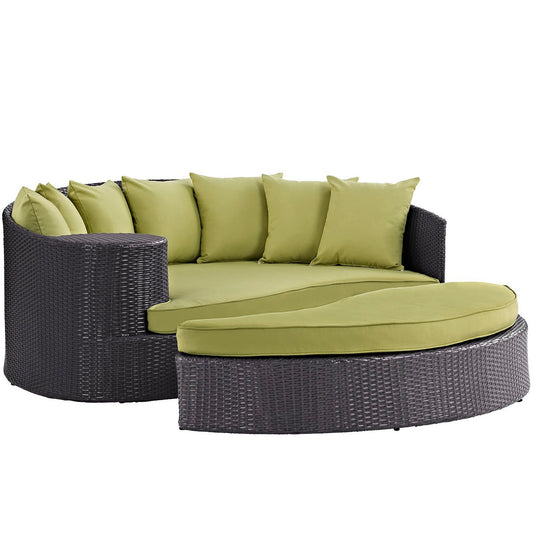 Convene Outdoor Patio Daybed in Espresso Peridot by Modway (EEI-2176)