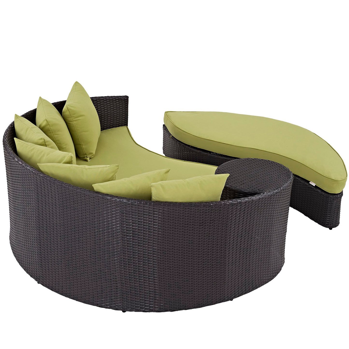 Convene Outdoor Patio Daybed in Espresso Peridot by Modway (EEI-2176)