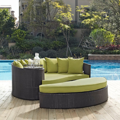 Convene Outdoor Patio Daybed in Espresso Peridot by Modway (EEI-2176)