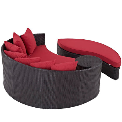 Convene Outdoor Patio Daybed in Espresso Red by Modway (EEI-2176)