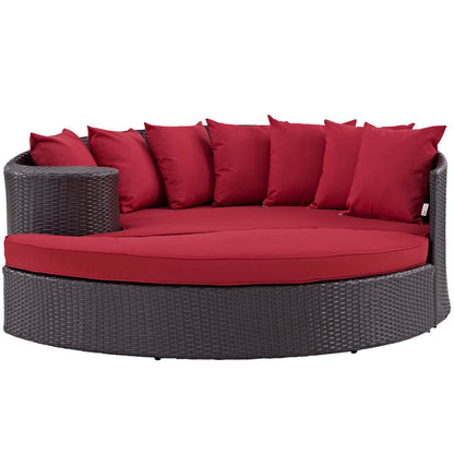 Convene Outdoor Patio Daybed in Espresso Red by Modway (EEI-2176)