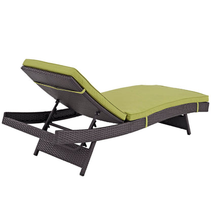 Convene Outdoor Patio Chaise in Espresso Peridot by Modway (EEI-2179)